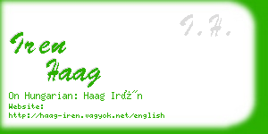 iren haag business card